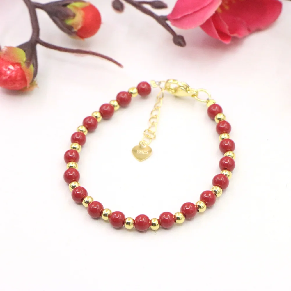 Yoga Fitness Tracker - Charm Lovely Baby Baptism Bracelet Natural