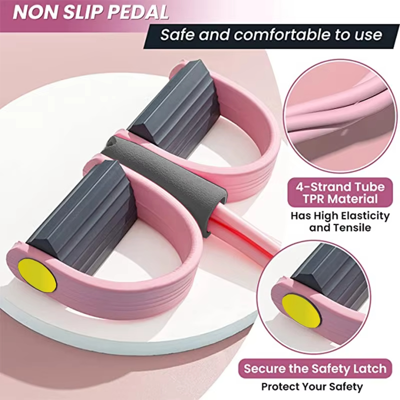 Resistance Bands 4-Tube Yoga P - đánh giá và giá Yoga Pedal Puller Fitness Equipment