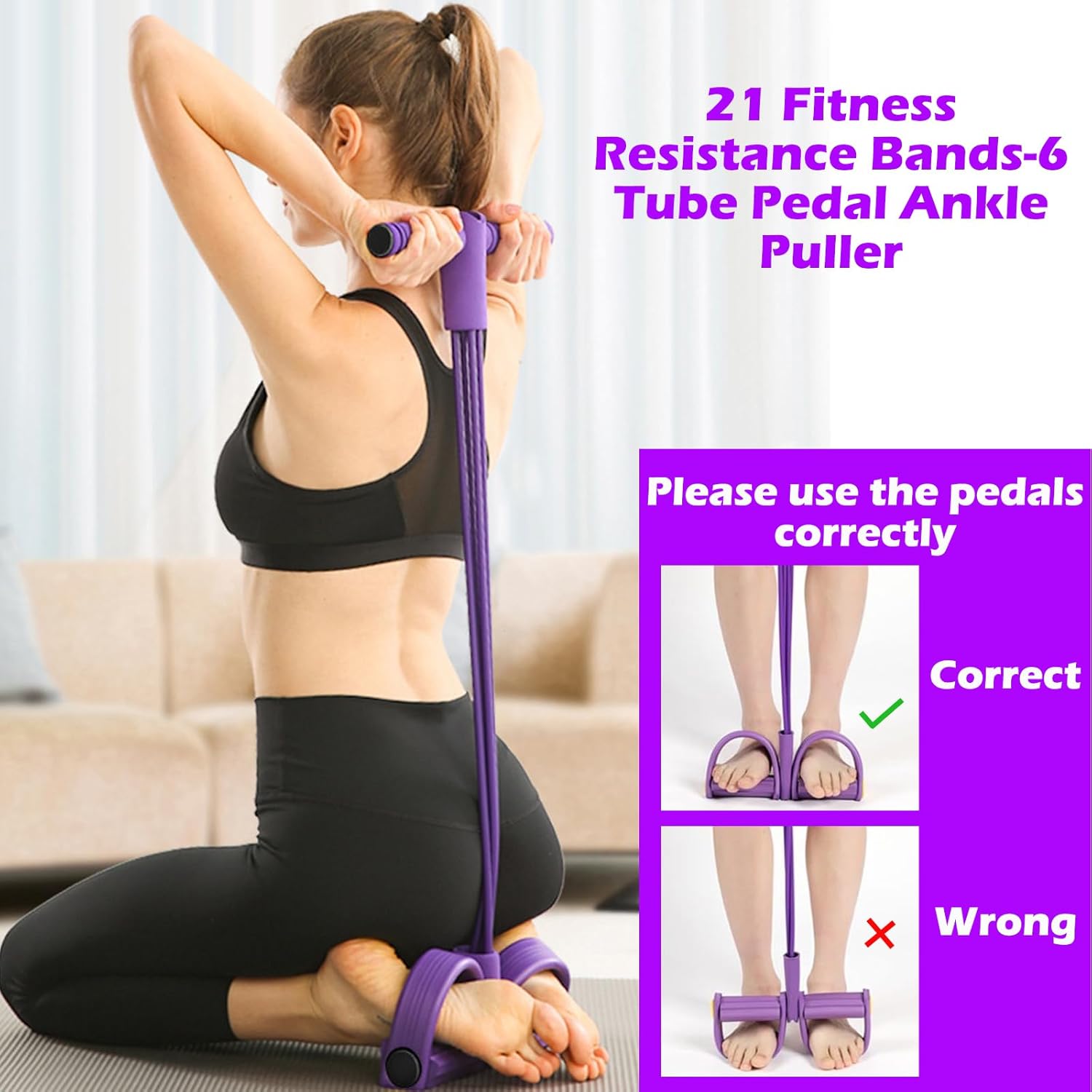 4/6-Tube Pedal Tensioner Multi - đánh giá và giá Yoga Pedal Puller Fitness Equipment