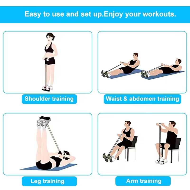 4-Tube Resistance Bands Yoga P - đánh giá và giá Yoga Pedal Puller Fitness Equipment