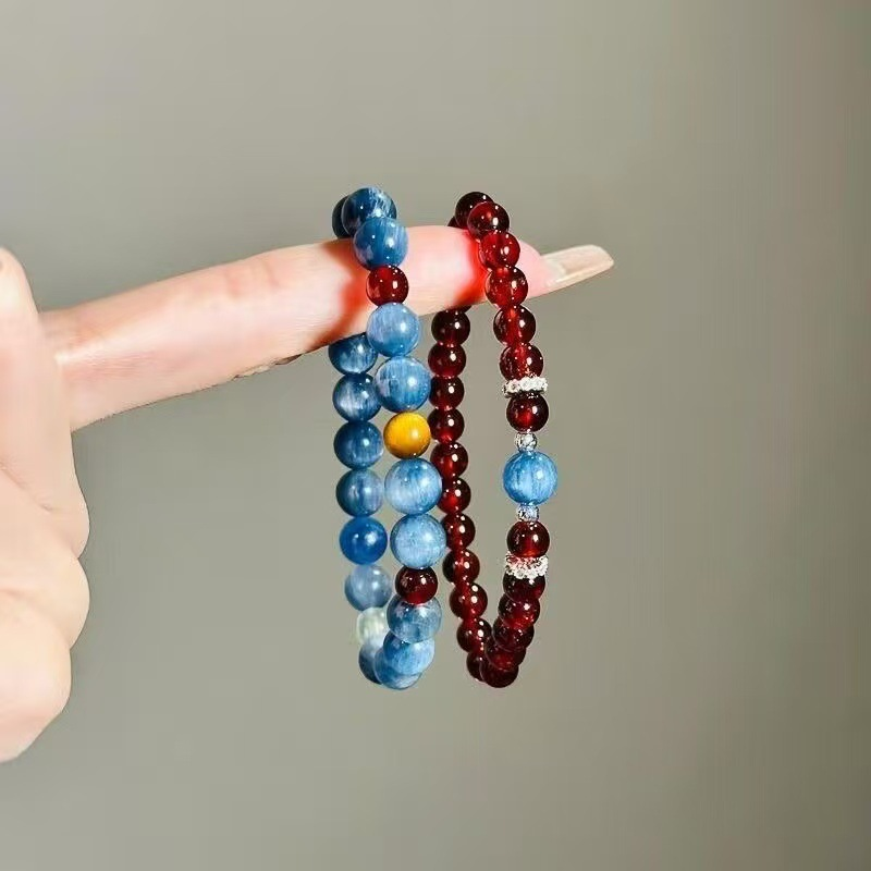 Garnet Kyanite Beaded Bracelet - đánh giá và giá Yoga Fitness Tracker