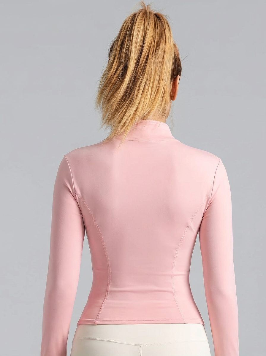 New Women Light Pink Yoga Coat - đánh giá và giá Yoga Fitness Up