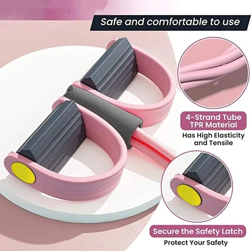 New 4-Tube Resistance Bands Yo - đánh giá và giá Yoga Pedal Puller Fitness Equipment