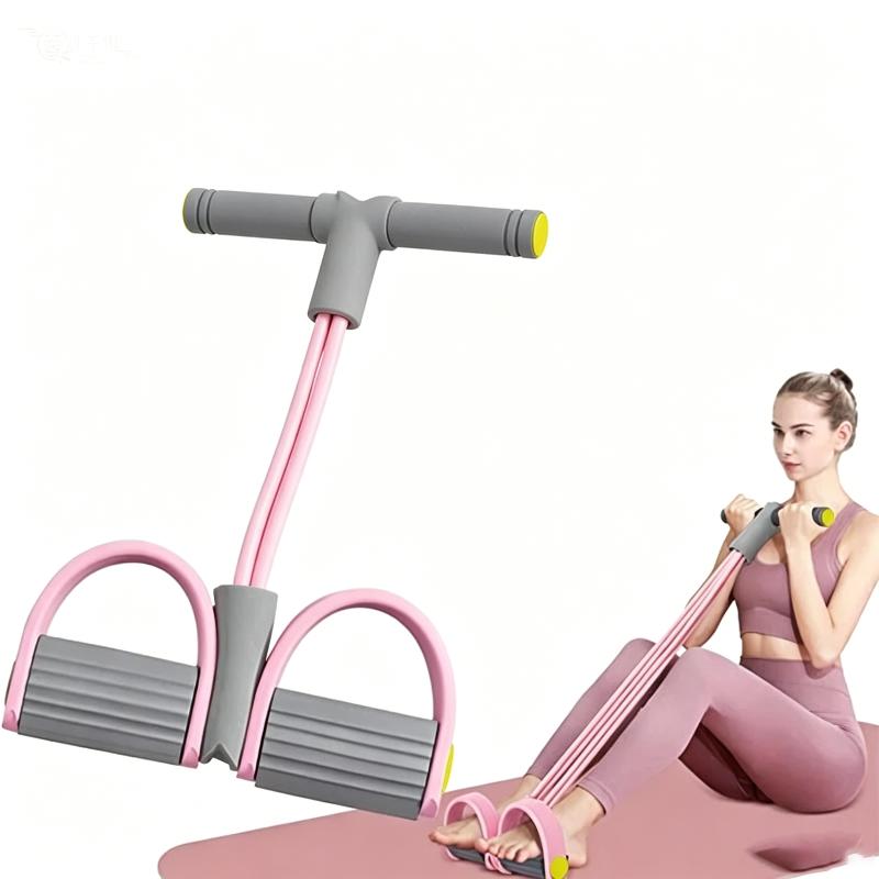 New 4-Tube Resistance Bands Yo - đánh giá và giá Yoga Pedal Puller Fitness Equipment
