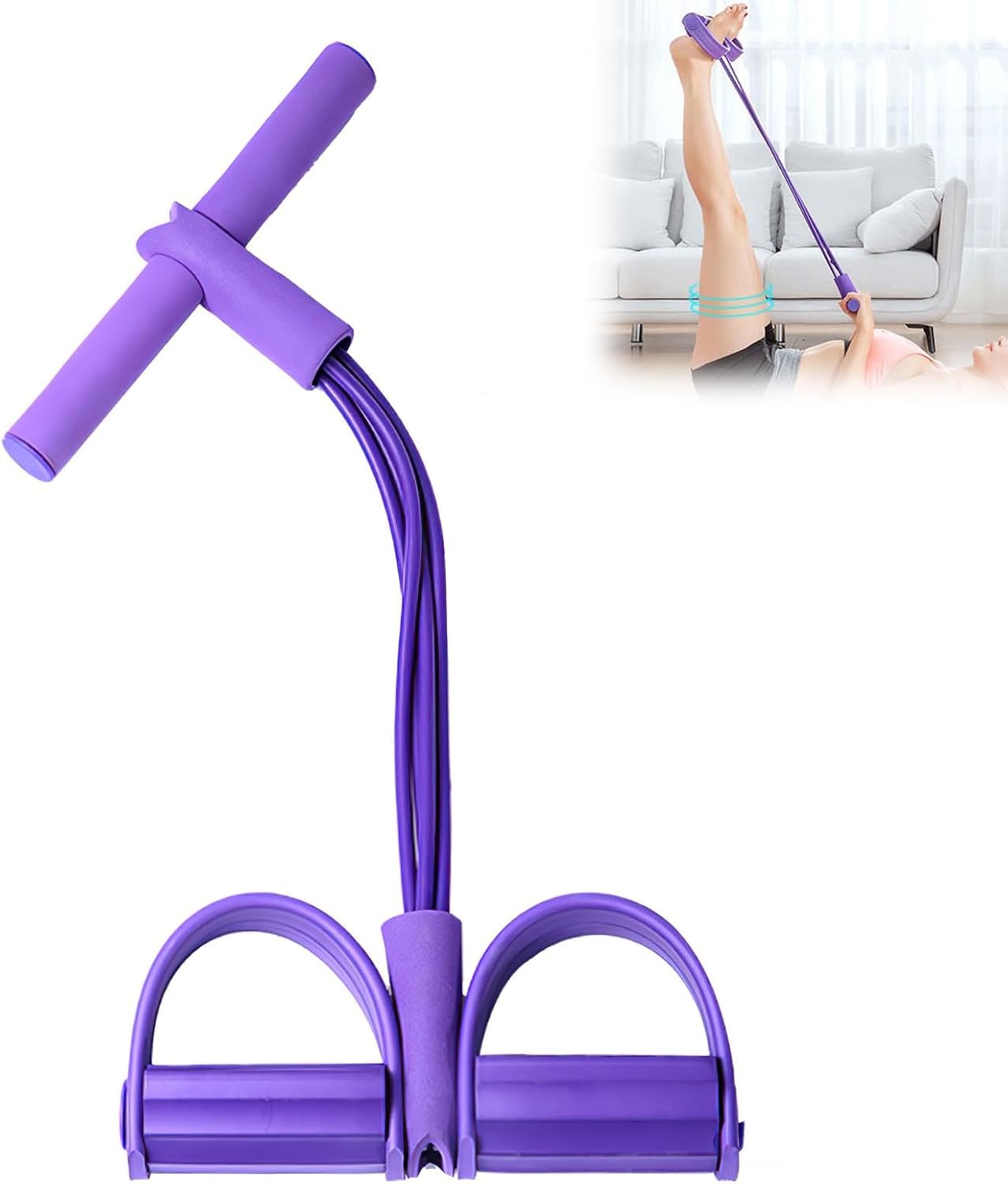 4-Tube Pedal Resistance Band M - đánh giá và giá Yoga Pedal Puller Fitness Equipment