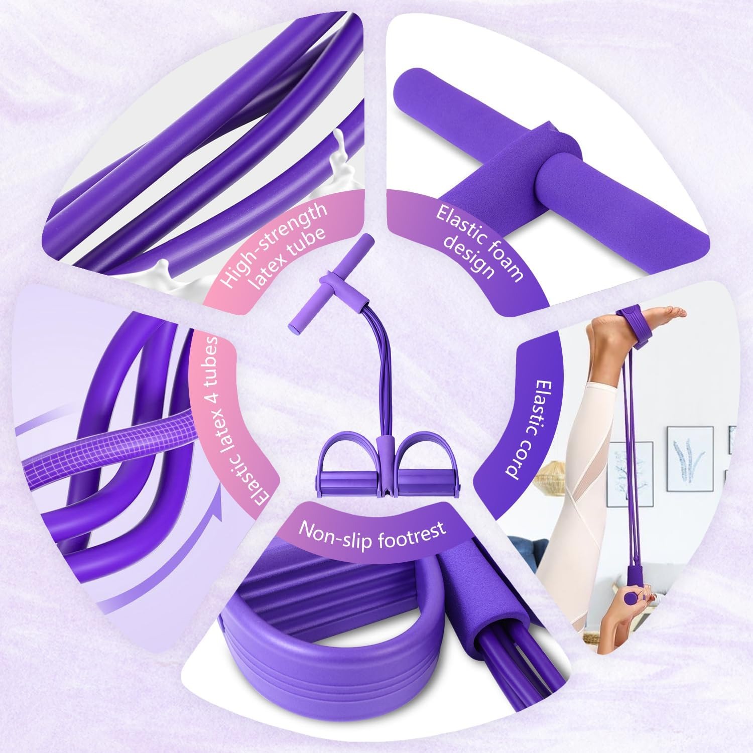 4-Tube Pedal Resistance Band M - đánh giá và giá Yoga Pedal Puller Fitness Equipment