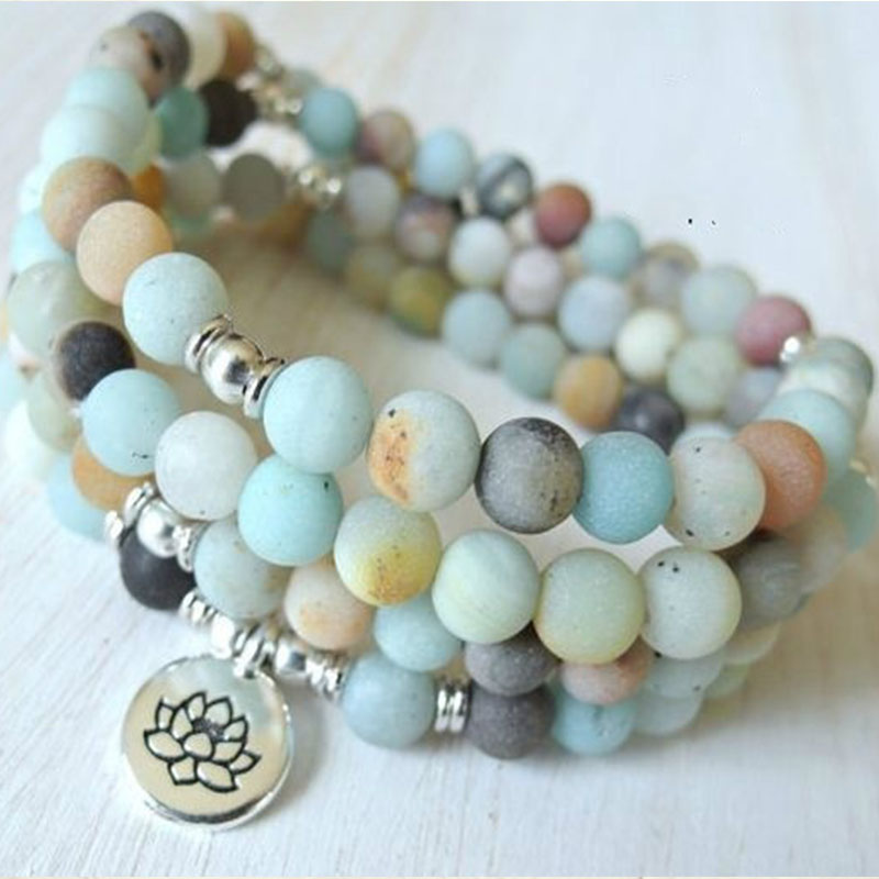 108 Mala Vòng Cổ Đá Fluorite 1 - đánh giá và giá Yoga Fitness Tracker