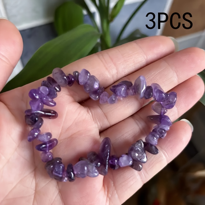 Natural Stone Amethyst Irregua - đánh giá và giá Yoga Fitness Tracker