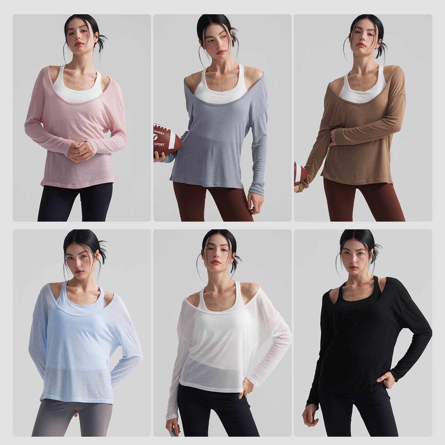 Women Loose Semi Sheer Long Sl - đánh giá và giá Yoga Fitness Up