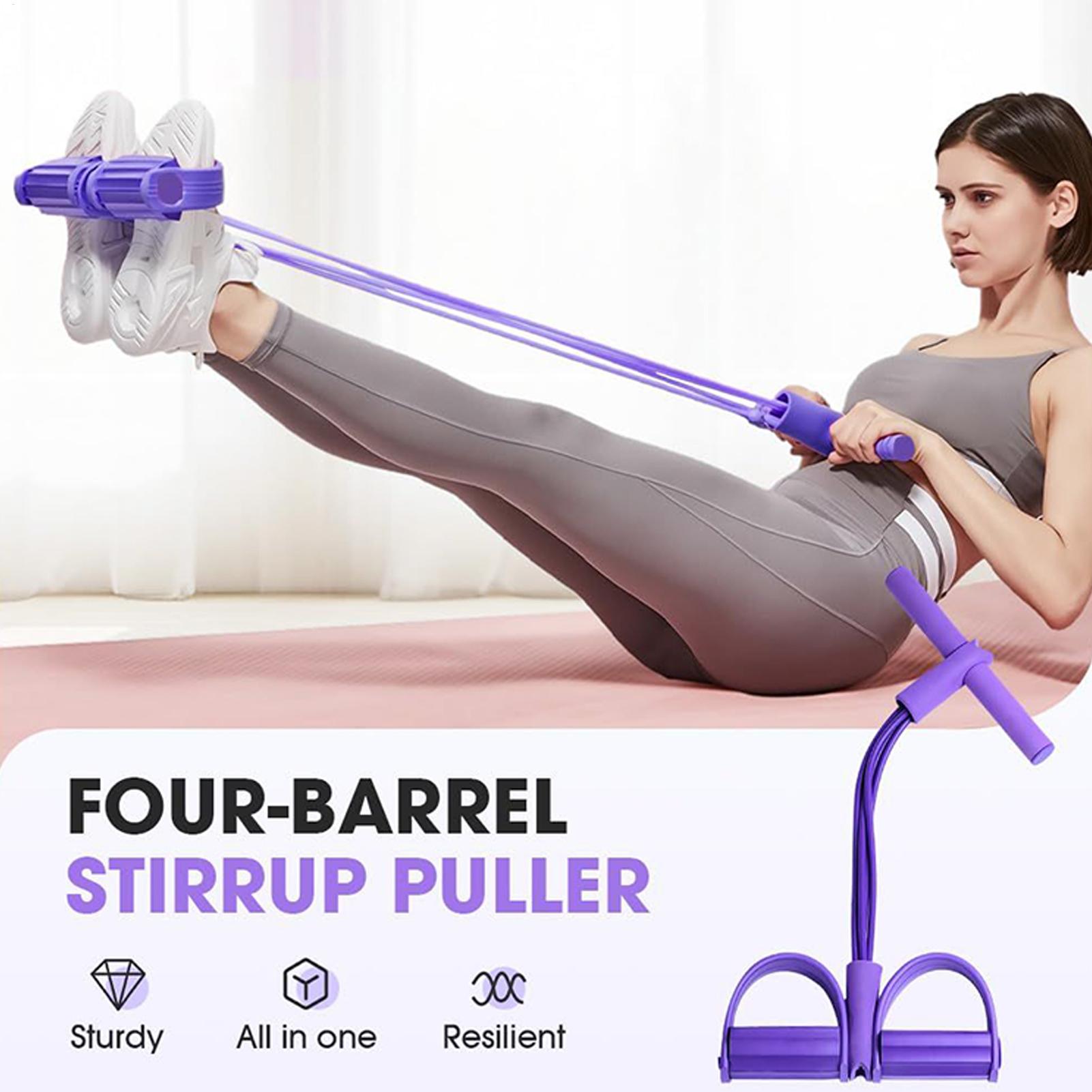 Resistance Bands 4-Tube Yoga P - đánh giá và giá Yoga Pedal Puller Fitness Equipment
