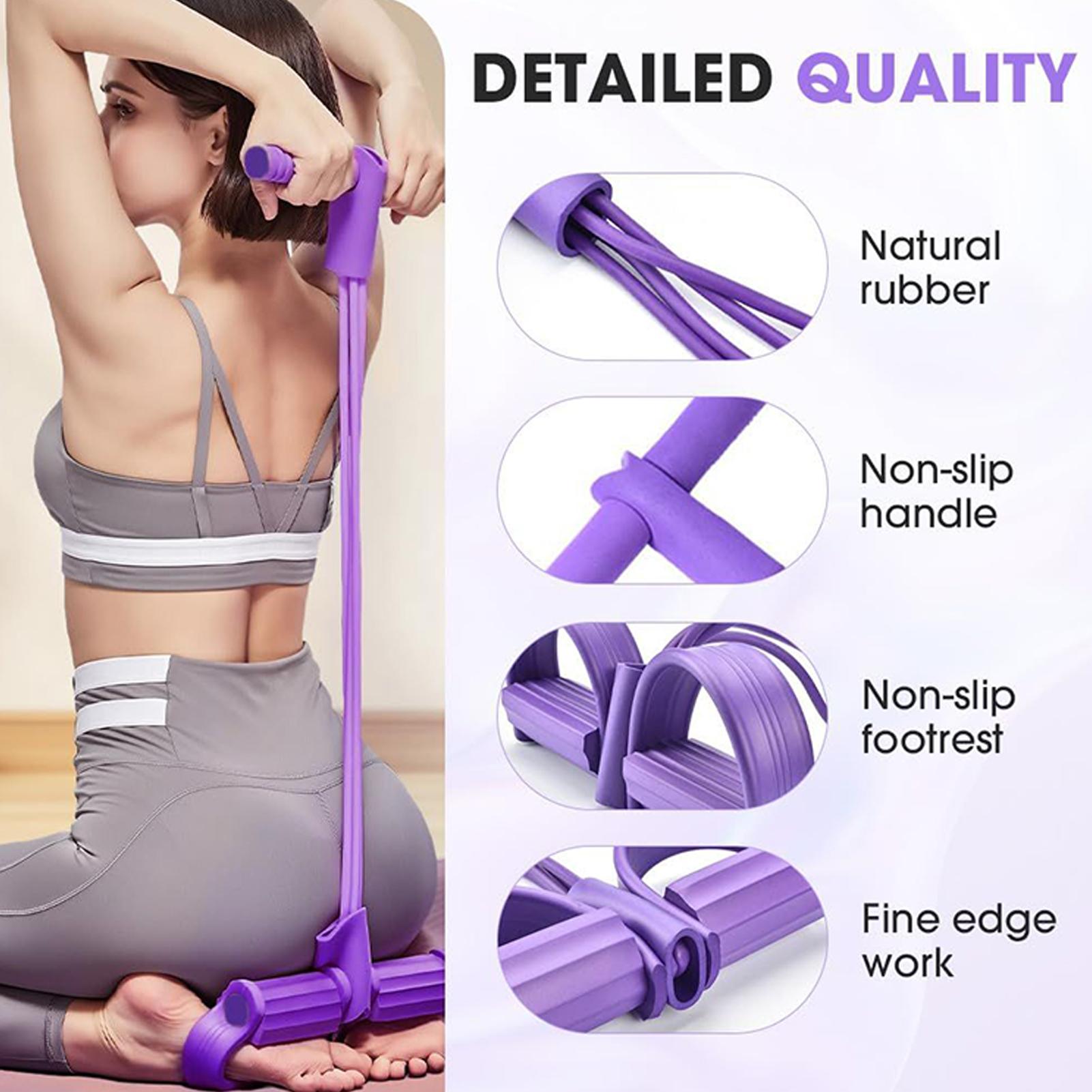 Resistance Bands 4-Tube Yoga P - đánh giá và giá Yoga Pedal Puller Fitness Equipment