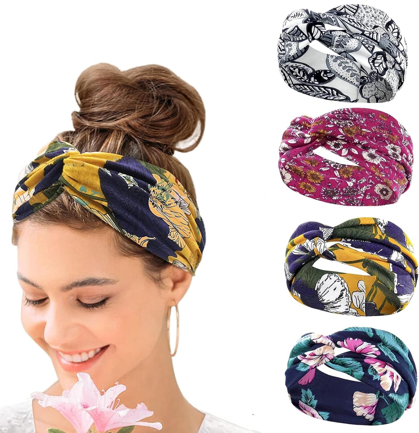 4 Pcs Boho Headbands for Women - đánh giá và giá Yoga Fitness Girl