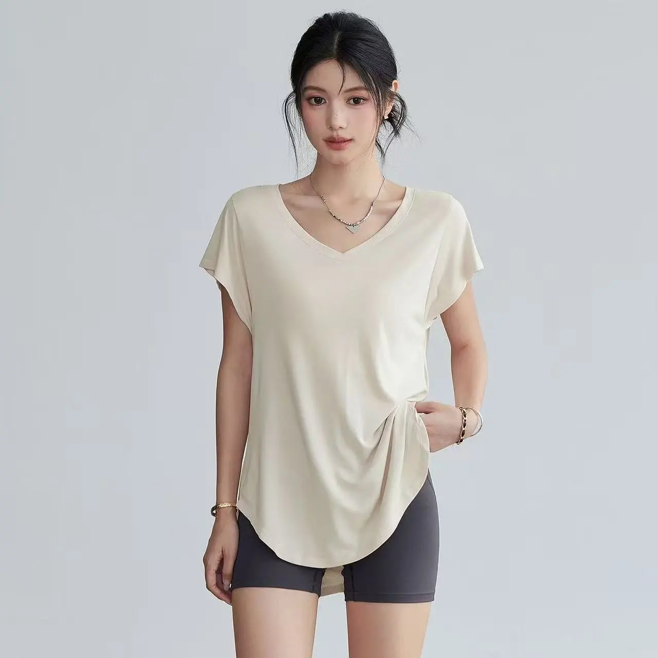 Women's Slimming Round Neck Yo - đánh giá và giá Yoga Fitness Stretching