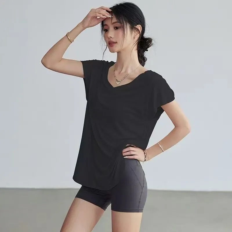Women's Slimming Round Neck Yo - đánh giá và giá Yoga Fitness Stretching